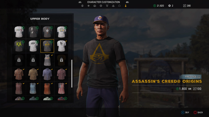 The Far Cry store accessible by speaking to vendors inside the game lists prestige and non-prestige items and includes prices in silver bars as well as in in-game dollars earned through just playing the game.